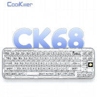 CoolKiller CK68 Tri-Modes ไร้สายปะเก็นคีย์บอร์ด RGB Backlit Hot Swappable Gaming คีย์บอร์ดอลูมิเนียมกรณี-fkldqyfiopgjf