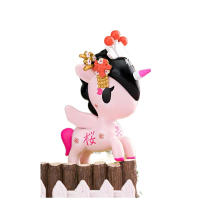 Okidoki Unicorn Cherry Blossom Series Blind Action Figure ของเล่นอะนิเมะตัวเลขตกแต่ง Collectible Surprise วันเกิด Gift