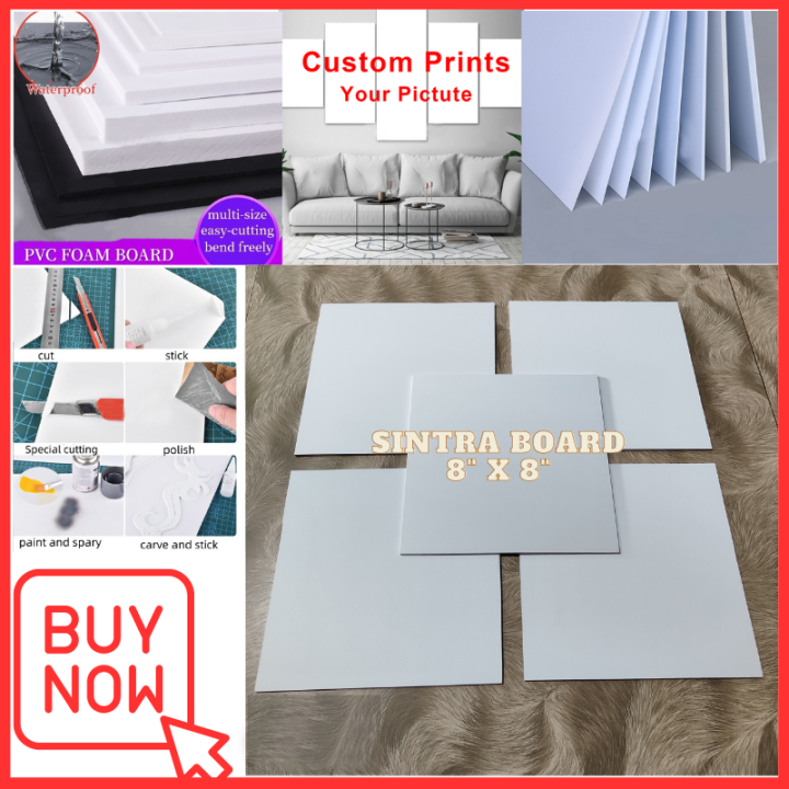 Sintra Board 8X8 WHITE rigid/lite (3mm / 5mm) Sintraboard (HIGH