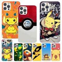 {Haojia เคสโทรศัพท์} เคสนิ่มพิมพ์ลาย Pikachue P-Pokemon สำหรับ iPhone 11 13 14 Pro Max 12พัดลมพกพาเคส XR Xse 7 Plus 8 7 P 6 6S 5S