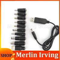 Merlin Irving Shop Dc male power charger connector  4.0x1.7 7.4 jack USB boost Cable line DC 5V to 9V 8.4V 12V Step UP Module Converter Adapter