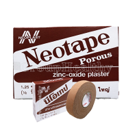 Neotape Porous นีโอเทปสีเนื้อ เทปแต่งแผลแบบมีรูพรุน เทปพันเดือยไก่ ขนาดใหญ่พิเศษ 1/2 นิ้วx10 หลา/ม้วน 12 ม้วน(ยกกล่อง!)