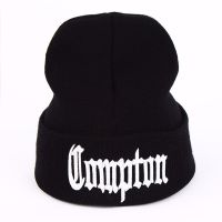 [Hana Clothing Store] ใหม่หมวกหมวกผ้าหมวกถักแฟชั่นรักษาความอบอุ่นสไตล์ตะวันตก Nwa Compton สำหรับฤดูหนาว