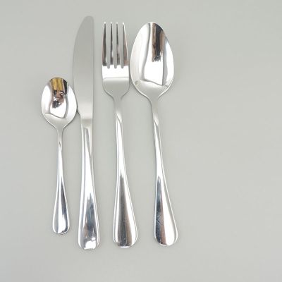 silver Dinnerware Set Luxury Cutlery Steel Set Quality Tableware spoon Knives Forks Dining Dinner Western Food Restaurant a1