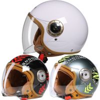 Casco ดีโมโตซิเลต้า Vintage ABS Para Hombre Y Mujer, Medio Casco De Ajuste Cómodo, Retro, Verano, Cuatro Estaciones