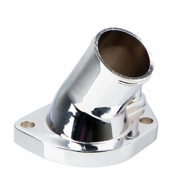 Chrome Water Neck Thermostat Housing For 5565 Chevy Sbc O Ring 350 327