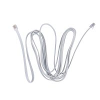 6P6C RJ11 Telephone Extension Fax Modem Cable Line 9.8Ft Length White