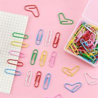 100pcs/box Metal Plastic Planner Paper Clip 2.9cm Bookmarks Marking Clip for Book Stationery School Office Supplies