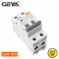 GEYA GYR9NM Type A RCBO 2P 4P เบรกเกอร์กระแสไฟตกค้างแม่เหล็กด้วย10A ป้องกันกระแสไหลมากเกิน16A 25A 30Ma 40A 32A