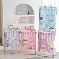 ตะกร้าแคร์แบร์ มี 4 สี  พร้อมขาตั้งและที่หิ้ว สามารถพับเก็บได้ ขนาด 28*20*48cm