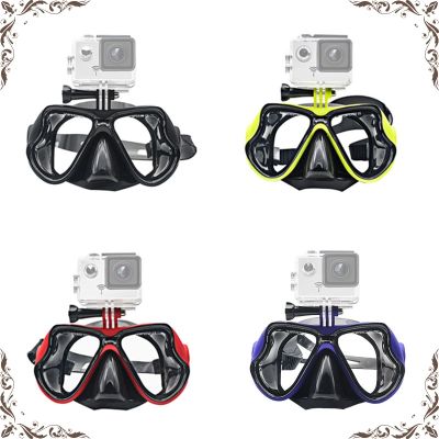 Diving Mask Tempered Glasses Swimming Mask For Gopro Hero 11 10 9 8 7 6 5 4 Sjcam Xiaomi Eken Action Camera Scuba Mask Accessory