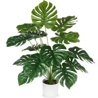 Yannew 28" Large Artificial Monstera Tree Big Decoration Plants Fake Tropical Turtle Leaf for Home Bedroom Office Modern Decor Spine Supporters