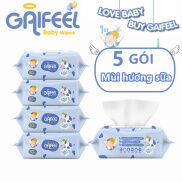 Set 80 khăn giấy ướt GAIFEEL khăn ướt chuyên dùng cho bé Khăn lau mùi sữa