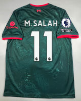 เสื้อบอล ลิเว่อร์พูล Third เยือนสาม สีเขียว 2022-23 11 M.SALAH อาร์มพรีเมียร์ครบชุด