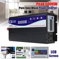 3000W 4000W 5000W 6000W อัจฉริยะหน้าจอแสดงผลเพียวไซน์เวฟอินเวอร์เตอร์ไฟฟ้า 12V 24V 220V การแปลงสีอะแดปเตอร์