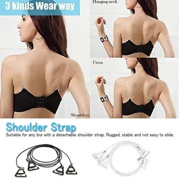 1pair clear womens bra transparent bra strap