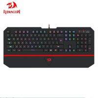 Relong Karura 2 K502 USB Game Mask Silent Keyboard RGB LED Backlit 104 Keys Cable PC Game With Wrist Rest