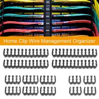 สายเคเบิลเครือข่ายแบบหนีบ6pin สำหรับการจัดการสายไฟ24ชิ้น/เซ็ตที่เก็บของภายในบ้านคอมพิวเตอร์คลิป24pin อุปกรณ์อุปกรณ์คอมพิวเตอร์สายไฟ