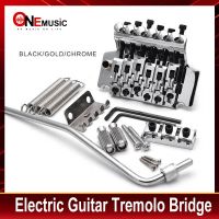 เทรโมโลบริดจ์6สายคู่ล็อค Tremolo สำหรับกีตาร์ไฟฟ้าของเล่น Hitam/emas/krom