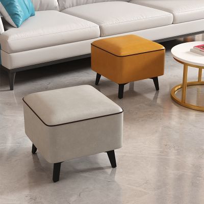 [COD] luxury leather stool style soft wearing shoe home childrens living room sitting pier changing wholesale