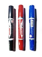 ปากกา ปากกาเคมี ปากกาเมจิกปากกาเคมี2หัว มี3สี ตราม้า (1อัน ของแท้!!)