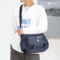 New Multi-layer Pocket Design Bag Mens Casual Fashion Single Adjustable Shoulder Men Bag 2023 Solid Zipper Letter Men Handbag