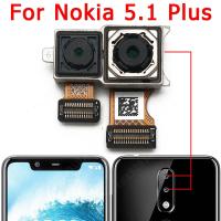 กล้องหลังเดิมสำหรับ Nokia 5.1 Plus 5.1 Plus X5มุมมองด้านหลังใหญ่โมดูลกล้องด้านหลังอะไหล่ทดแทนสายเคเบิลงอได้ SXT37122สมาร์ทโฟน