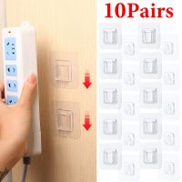 10pairs Double-Sided Adhesive Wall Hooks Transparent Hanger Cup Sucker Storage Holder for