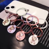 Pull Ring Desktop Support Multi-function Rotation Stand Mobile Phone Buckle Ring Bracket Female Creative Rhinestone Rabbit Metal Ring Grip