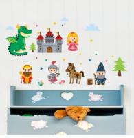 Y1586 สติ๊กเกอร์ติดผนัง สติ๊กเกอร์ติดผนังห้องนอน รุ่นเทพนิยาย (Wall Sticker)