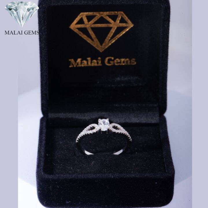 malai-gems-แหวนเพชร-แหวนเพชรชู-แหวนวงรี-เงินแท้-925-เคลือบทองคำขาว-ประดับเพชรสวิส-cz-รุ่น-151-rh1752-แถมกล่อง