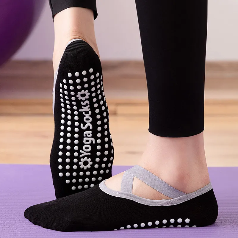 Women Yoga Socks Two Toe Anti Slip Cotton Pilates Quick Dry Dance Sock  Slippers