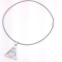 Movie Harry Potter Luna Lovegood Triangle Pendant Deathly Hallows Rotatable Pendant Necklace