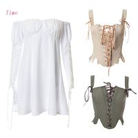 Time Sexy Bustiers เสื้อครอปท็อป ผูกเชือก เสื้อกล้าม เอว Cincher Corset พร้อมสายรัด