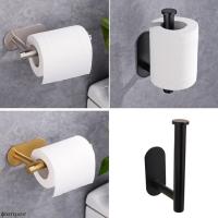 Simple Self Adhesive Toilet Paper Roll Holder Wall Mount Stainless Steel No Punching Towel Roll Dispenser For Bathroom Kitchen Toilet Roll Holders