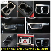 ไฟหน้าถ้วยน้ำแผงไฟเตือน Air AC O Utlet Vent ปกตัดอุปกรณ์เสริมเหมาะสำหรับ Kia Cerato Forte K3 2019 - 2023