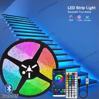 ไฟแถบไฟ LED RGB ไฟตกแต่ง Luces 10ม. 15ม. 20ม. 30ม. ซิงค์เพลงบลูทูธไฟ Led ไฟนีออนเล่นเกมเทป Led 5050 Hiasan Kamar