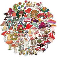 Decals Cute Guitar Sticker Travel Skateboard Funny Plant Laptop Suitcase Luggage Graffiti 【hot】50PCS Mushroom Cartoon Stickers