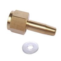 ‘；。、】= Solid Brass Hex Nuts DIN 477/ W21.8 Carbon Dioxide Regulator Inlet Nut &amp; Nipple With Washer