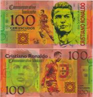 Original 2021 Portugal 100 Escudo Cristiano Ronaldo Plastic Banknote Football Note Not Currency Money Brand New Collectibles