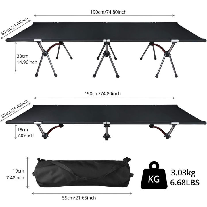 เตียงสนาม-แคมป์ปิ้ง-outdoor-folding-camping-cot-bed-พับได้-ใช้งานได้อเนกประสงค์-โครงอลูมิเนียม-น้ำหนักเบา-แข็งแรง