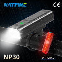 NATFIRE NP30ไฟ LED ไฟหน้าจักรยานใช้งานได้10ชั่วโมงพร้อม USB ชาร์จจักรยานไฟท้ายโคมไฟ IPX5กันน้ำ