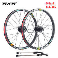 RXR 20 Mtb พับจักรยานล้อ20นิ้ว406ดิสก์เบรก MTB ล้อแม็กจักรยานฮับ24หลุมด้านหน้า2ด้านหลัง5แบริ่ง7/11วินาที Wheelset