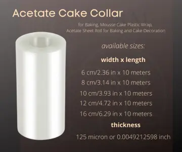 6/8/10/12/15/20cm 10M Acetate Roll Cake Collar Transparent Mousse