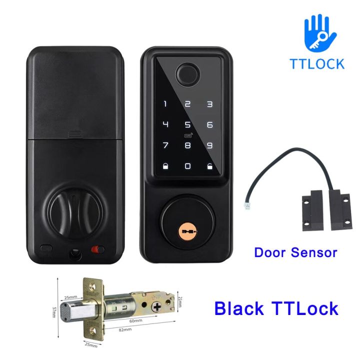 Ttlock แอปสมาร์ทรีโมทคอนโทรลลายนิ้วมือชีวภาพบัตรรหัสผ่านเราสลักล็อคไฟฟ้าอัตโนมัติ