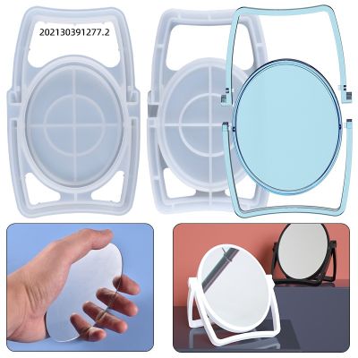 [COD] diy crystal glue mold creative oval makeup mirror acrylic lens silicone wholesale