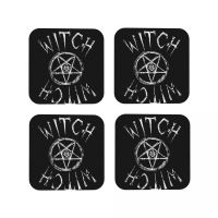 【hot】✖卐✑  Distressed Witch In Coasters Mats Set of 4 Placemats Cup Tableware Decoration   Accessories for