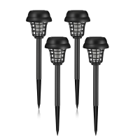 4 Piece Solar Zapper Waterproof Outdoor and Lighting Mosquito Repellent Lamp for Indoor Outdoor Use Garden Patio