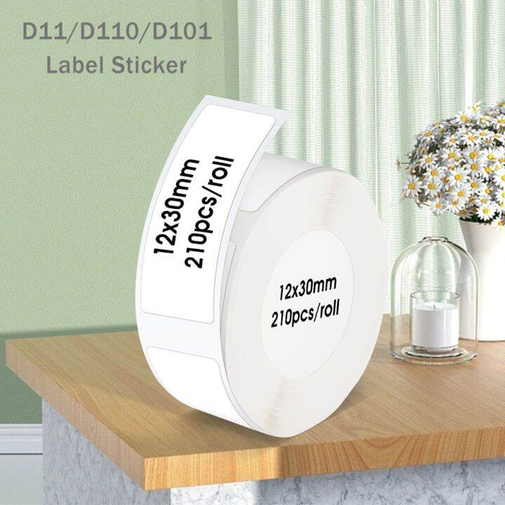 NIIMBOT Sticker Printer Label Tape 12 x 30mm White Thermal Label Tape