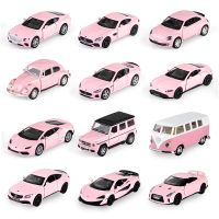 1:36 Pink Benz Diecast Alloy Model Car Children Lighting and Music Simulation Car Collection Model Presents A Girl Toy Gift F415 Die-Cast Vehicles